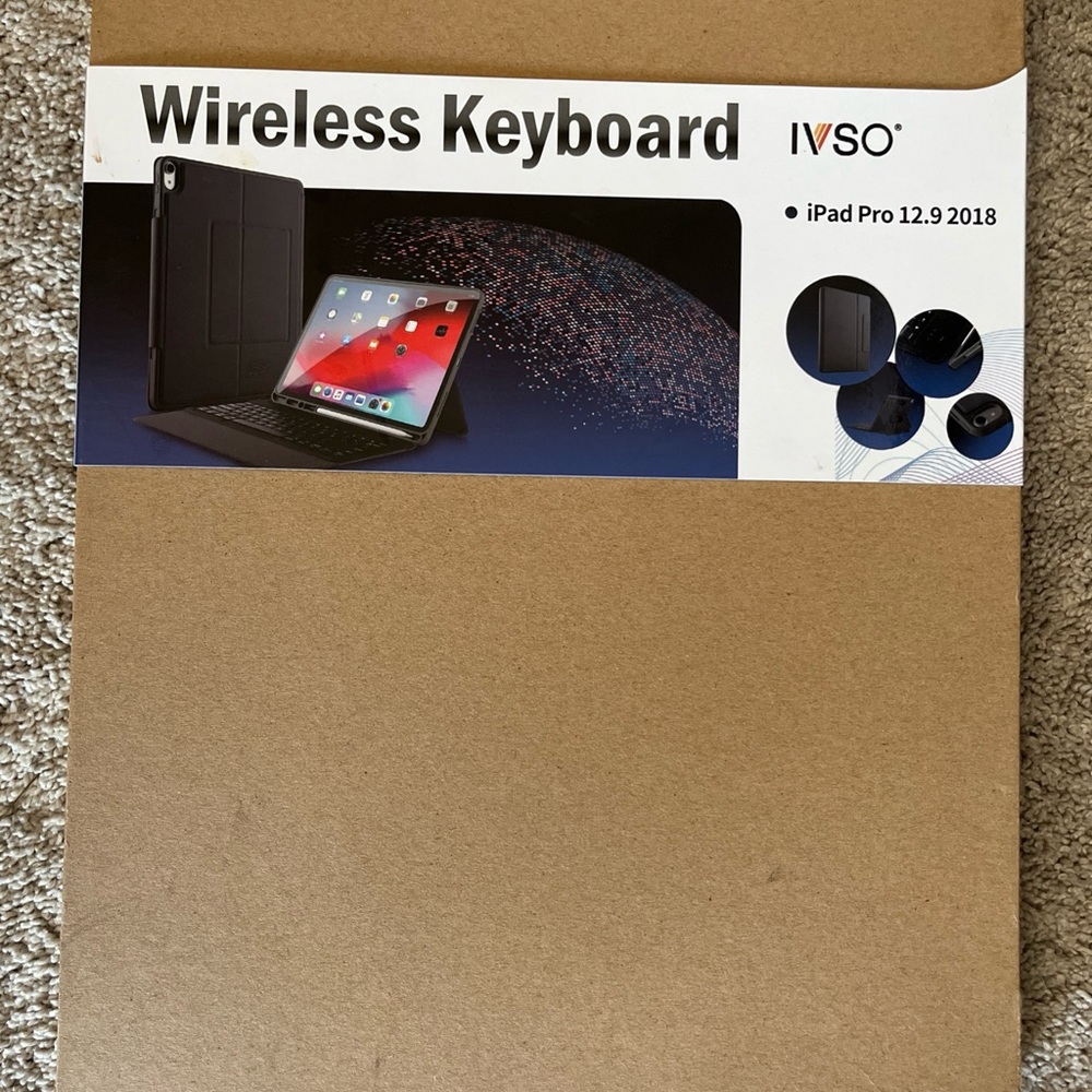 Black Wireless Keyboard Case for iPad Pro 12.9 2018